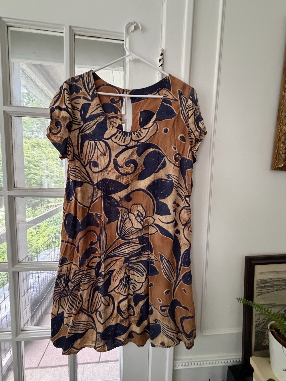 Jams World Navy & Camel Floral dress